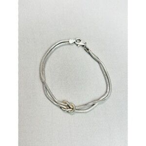 Sterling Silver Knotted Rope Bracelet .926 Jewelry